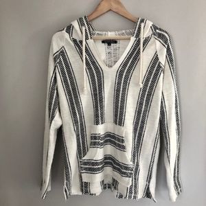 Stripe Baja Drawstring Hoodie